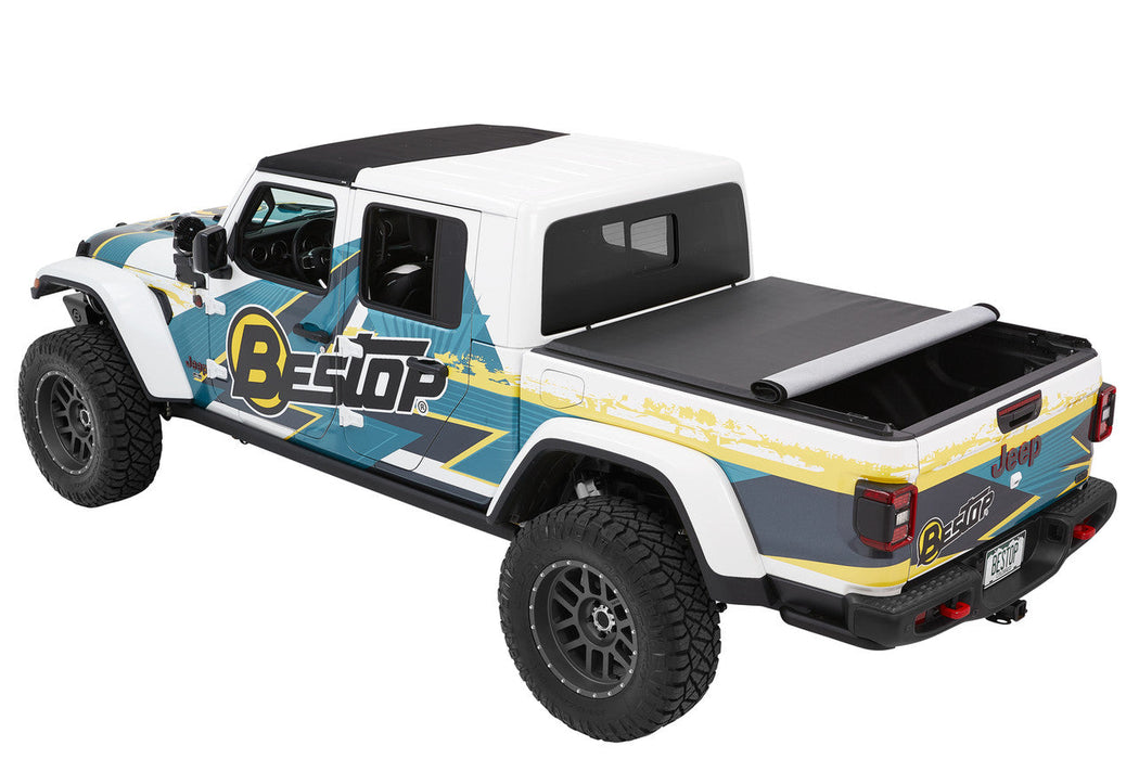 BesTop EZ-Roll Soft Tonneau Cover For 2020-2026 Jeep Gladiator 5' Bed