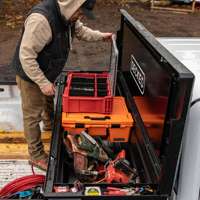 DECKED Full-Size Crossover Toolbox, Black, 25.5" x 71.7" x 16" - DTB2-BLK