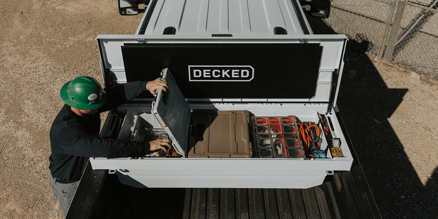 DECKED Full-Size Crossover Toolbox, Industrial White, 25.5" x 71.7" x  16" - DTB2T22-WHT