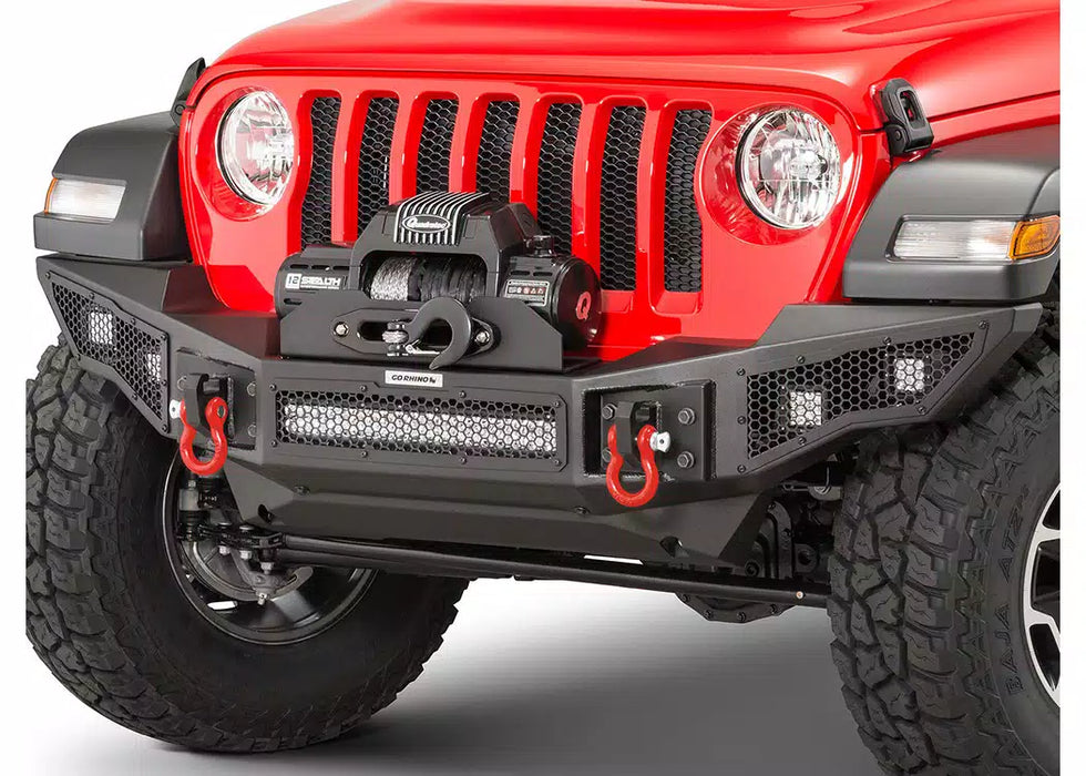 Go Rhino Rockline Full-Width Front Winch Bumper 2020-2026 Jeep Gladiator