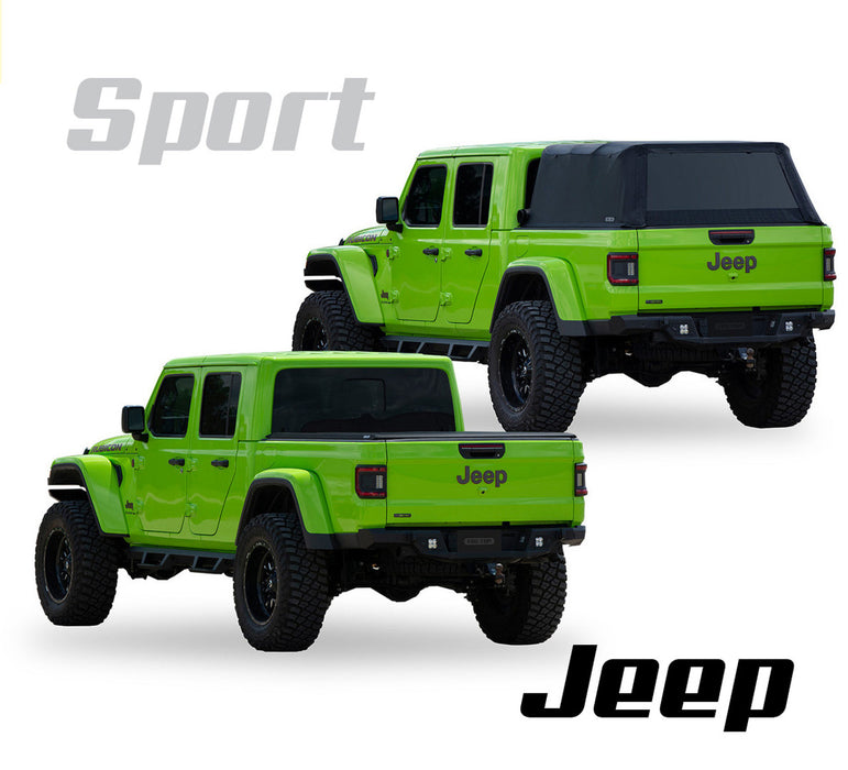 Fas-Top Traveler Sport | 2 in 1 Topper & Tonneau Cover For 2020-2026 Jeep Gladiator 5' Bed