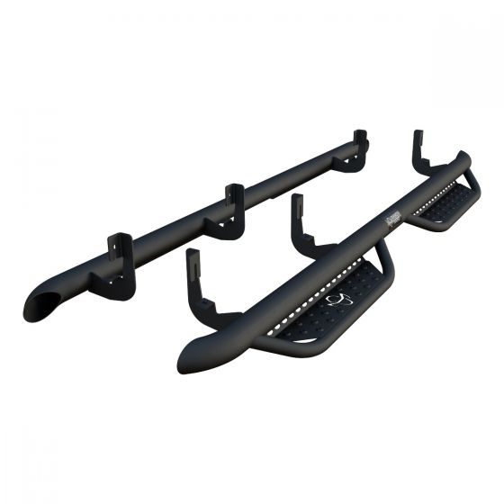 Ranch Hand Midnight 4-Step Running Steps For 2019-2026 GMC/Chevrolet Sierra/Silverado 1500/2500/3500 & 2022 Sierra/Silverado 1500 LTD/LD - MRSC191C1B4S