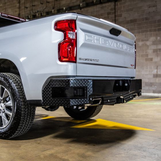 Ranch Hand Sport Rear Bumper For 2019-2026 GMC/Chevrolet Sierra/Silverado 1500 & 2022 Sierra/Silverado 1500 LTD/LD - SBC19HBLSE