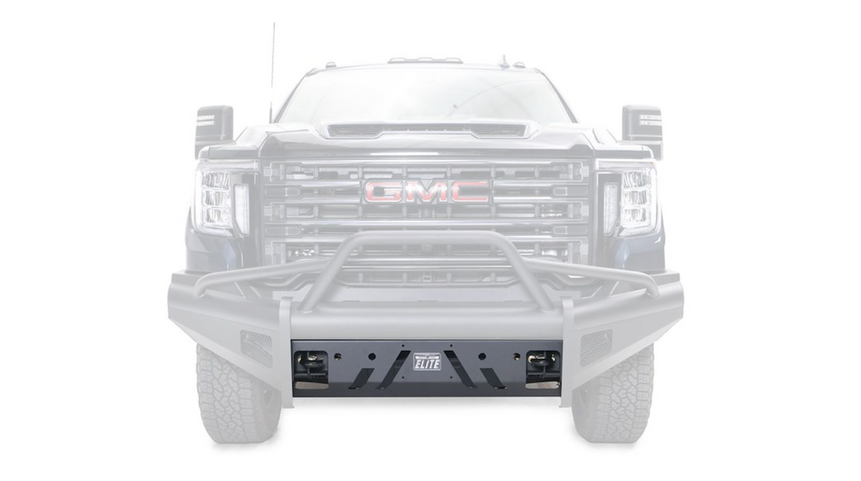 Fab Fours Black Steel Elite Replacement Lower Guard with Sensors for 2020-2023 GMC Sierra 2500/3500 - Q22196-1