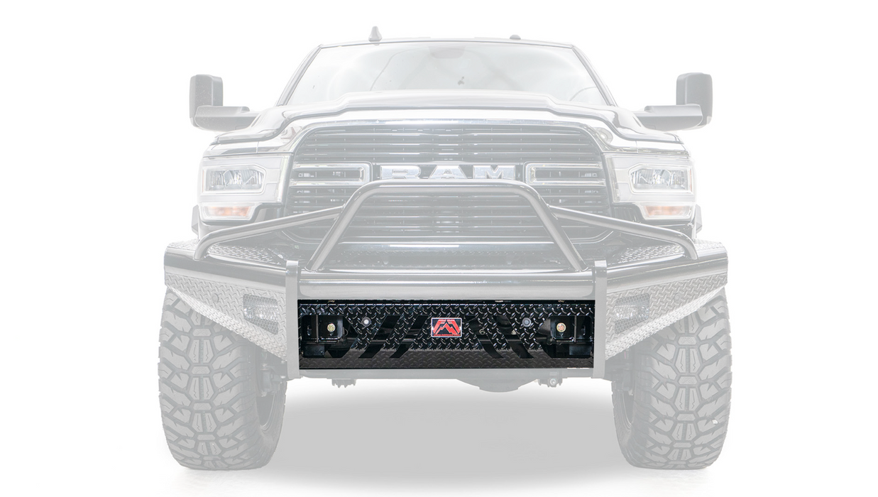 Fab Fours Black Steel Replacement Lower Guard with Sensors For 2019-2025 RAM 2500/3500 - S21971-1