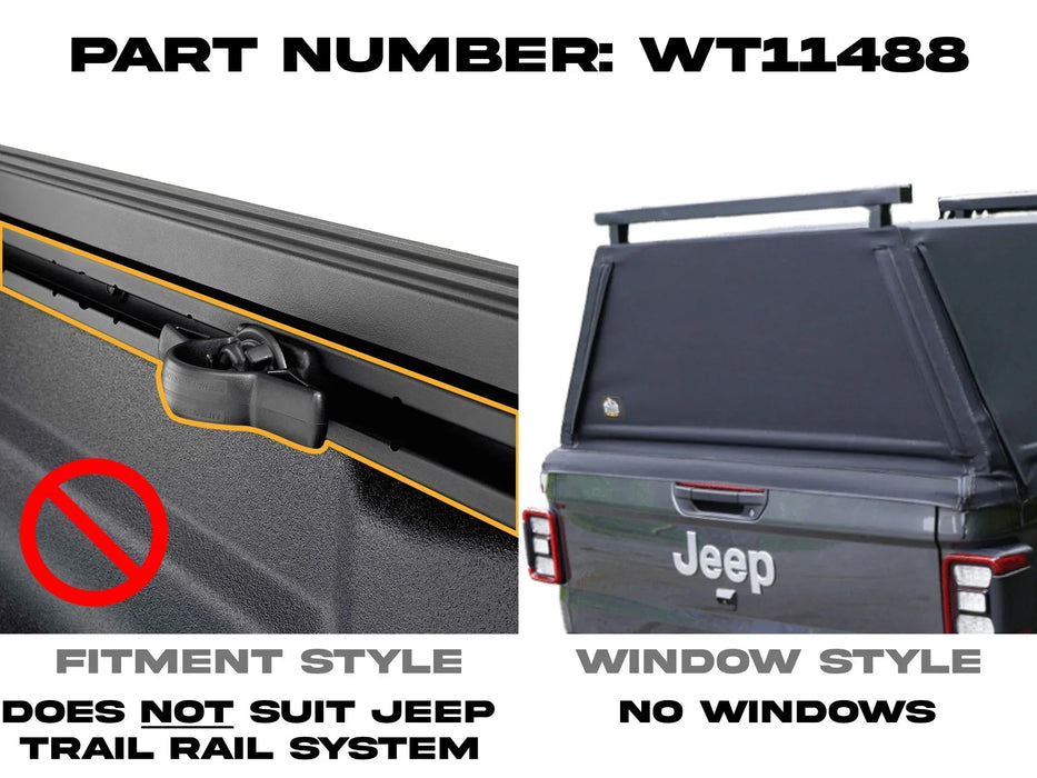 WildTop Jeep Gladiator Truck Cap 2020-Current 5ft (60.3 in)