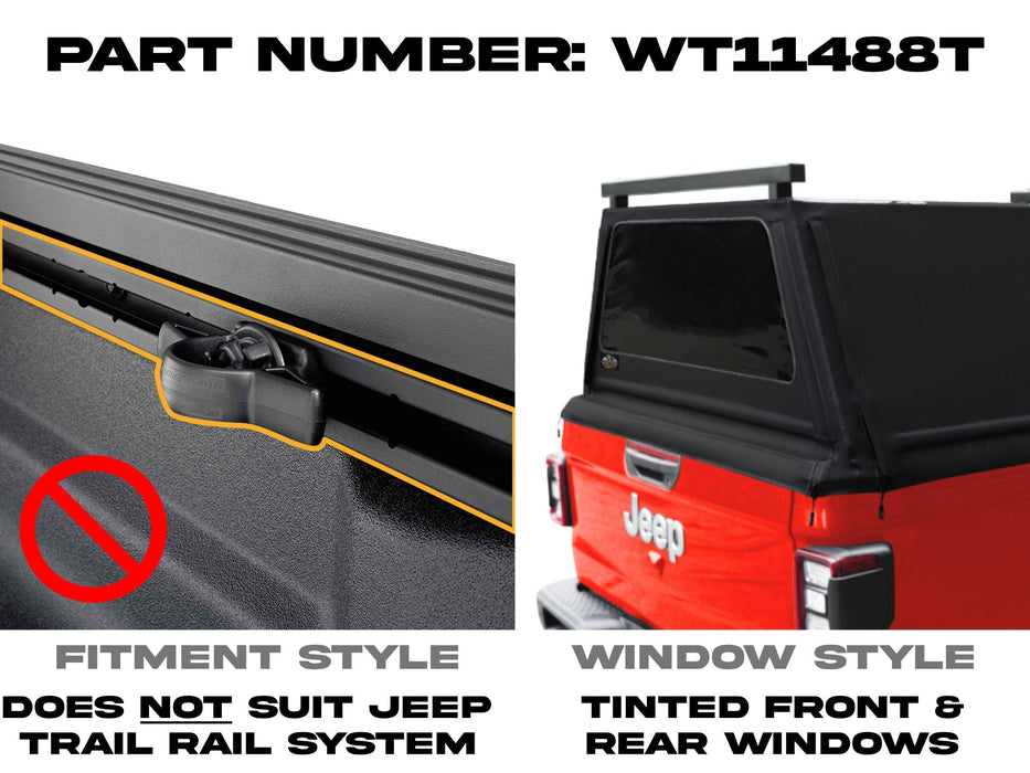 WildTop Jeep Gladiator Truck Cap 2020-Current 5ft (60.3 in)