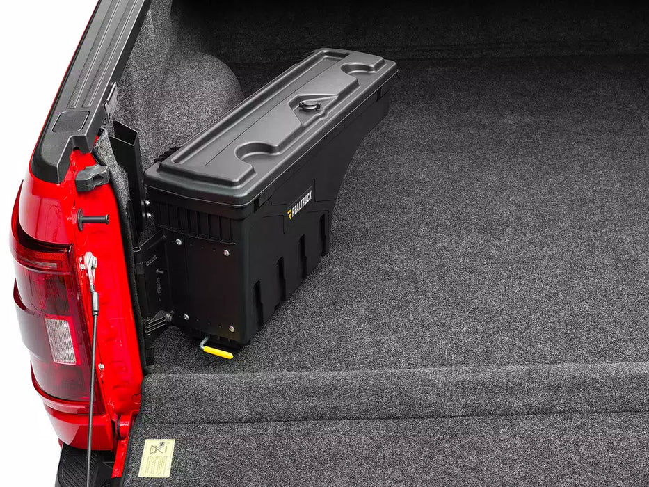 UnderCover Swing Case Truck Bed Toolbox For 2019-2026 Chevrolet Silver