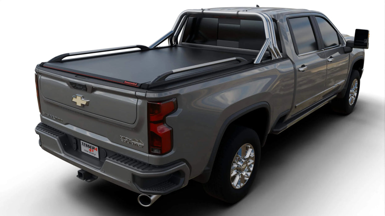 Tessera SE Manual Retractable Tonneau Bed Cover For 20-26 GMC/Chevrolet Sierra/Silverado 2500/3500 HD 6'9" Bed - 5212062605030