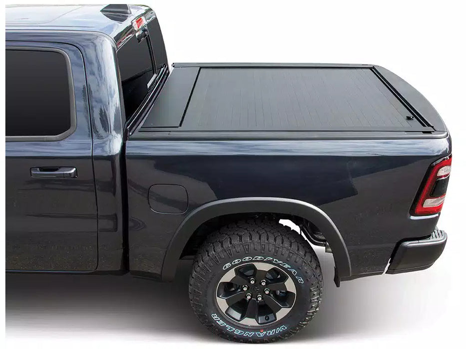 Pace Edwards Full Metal Matte Black JackRabbit Manual Retractable Tonneau Cover For 22-26 Toyota Tundra 5'7" Bed - M-FMT185