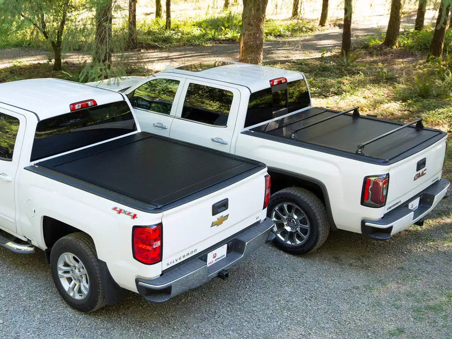 Pace Edwards UltraGroove Metal Manual Retractable Tonneau Cover For 19-26 Chevrolet/GMC Silverado/Sierra 1500 & 2022 1500 LD/LTD 5'8" Bed - KMCA27A58