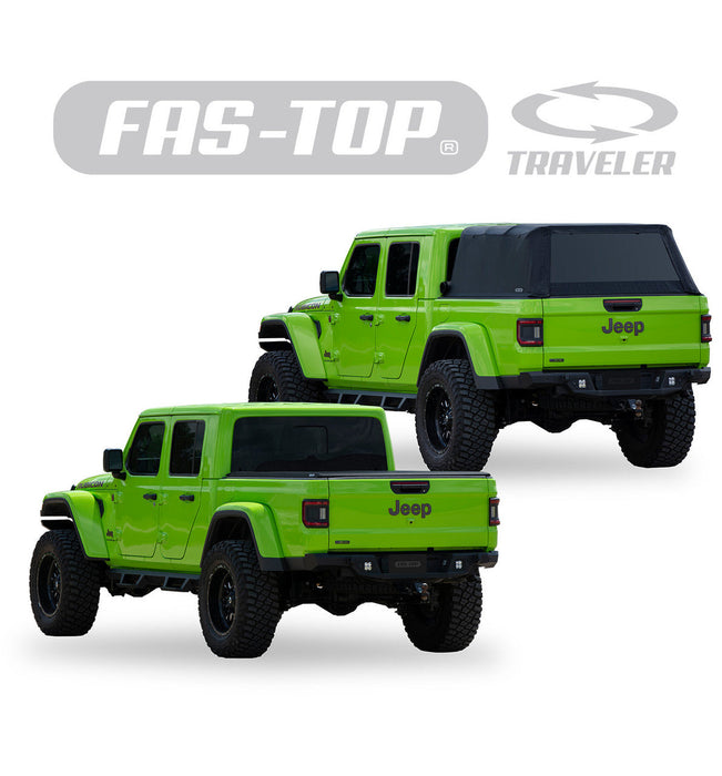 Fas-Top Traveler | 2 in 1 Topper & Tonneau Cover For 09-18 RAM 1500 & 10-18 RAM 2500/3500 6'4" Bed