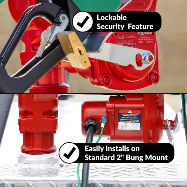 Fill-Rite FR1200 12V DC 15 GPM Fuel Transfer Pump with Diesel Nozzle - FR1210HA1