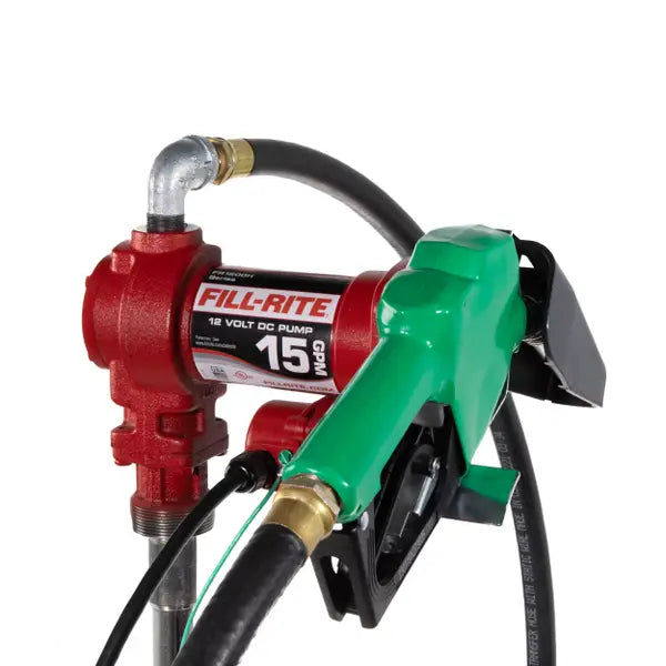 Fill-Rite FR1200 12V DC 15 GPM Fuel Transfer Pump with Diesel Nozzle - FR1210HA1