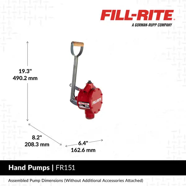 Fill-Rite Piston Hand-Operated Fuel Transfer Pump with Pail Spout - FR151