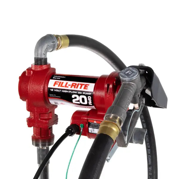 Fill-Rite FR4200 12V DC 20 GPM Fuel Transfer Pump with Nozzle - FR4210H
