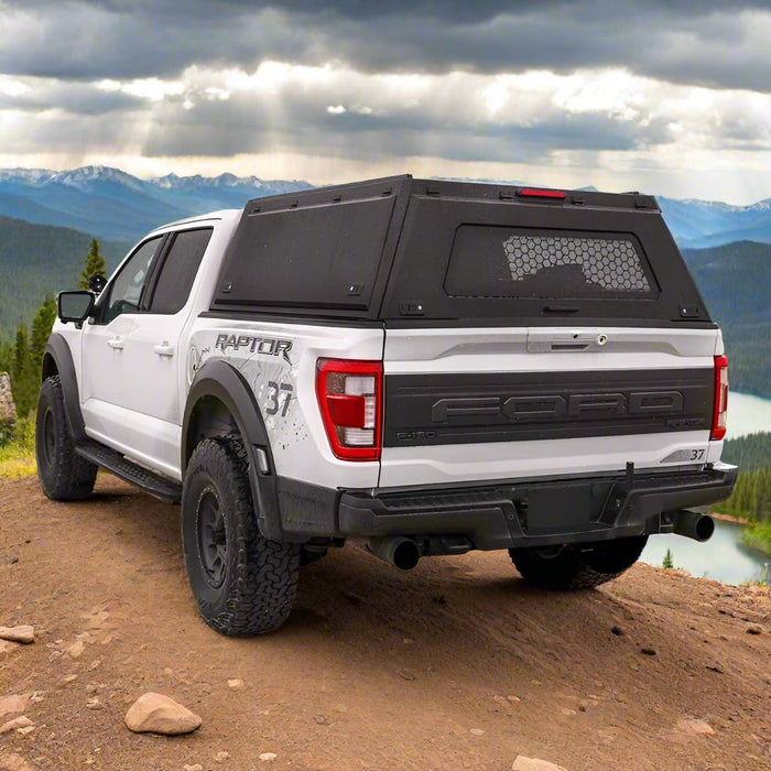 OVS Expedition Truck Caps - Full Wing Doors, Front and Rear Windows & 3rd Brake Light