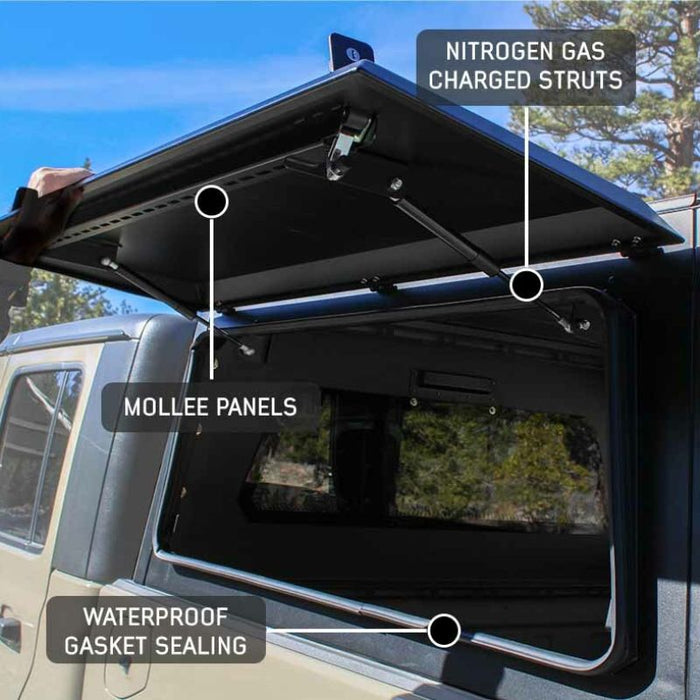 OVS Expedition Truck Caps - Full Wing Doors, Front and Rear Windows & 3rd Brake Light