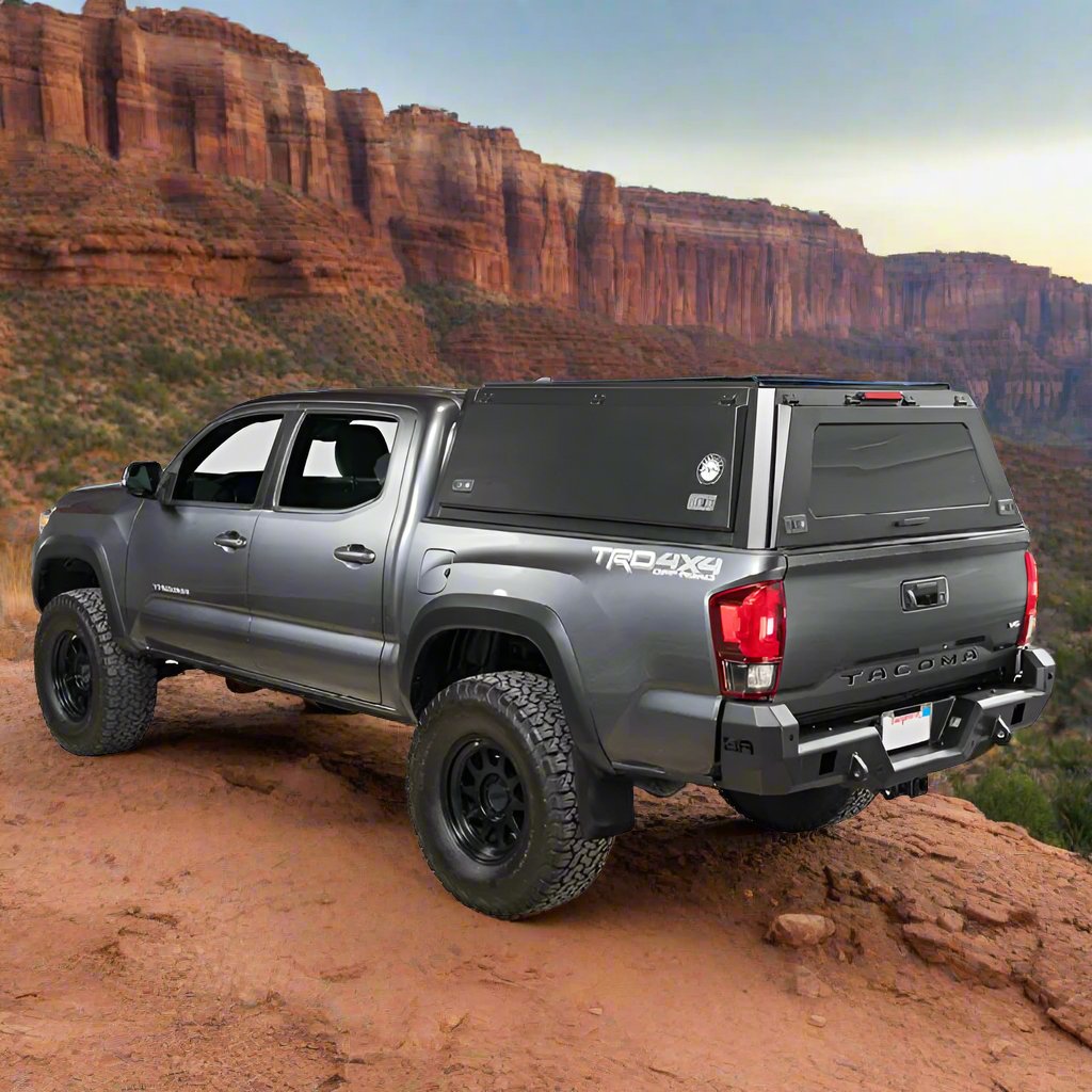 Overland Vehicle Systems OVS Expedition Truck Caps - Full Wing Doors, Front and Rear Windows & 3rd Brake Light