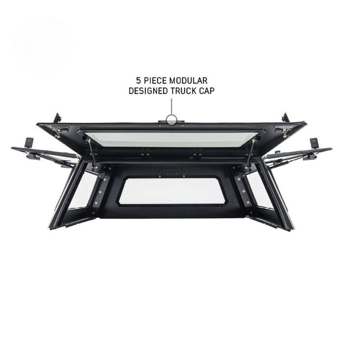 OVS Expedition Truck Caps - Full Wing Doors, Front and Rear Windows & 3rd Brake Light