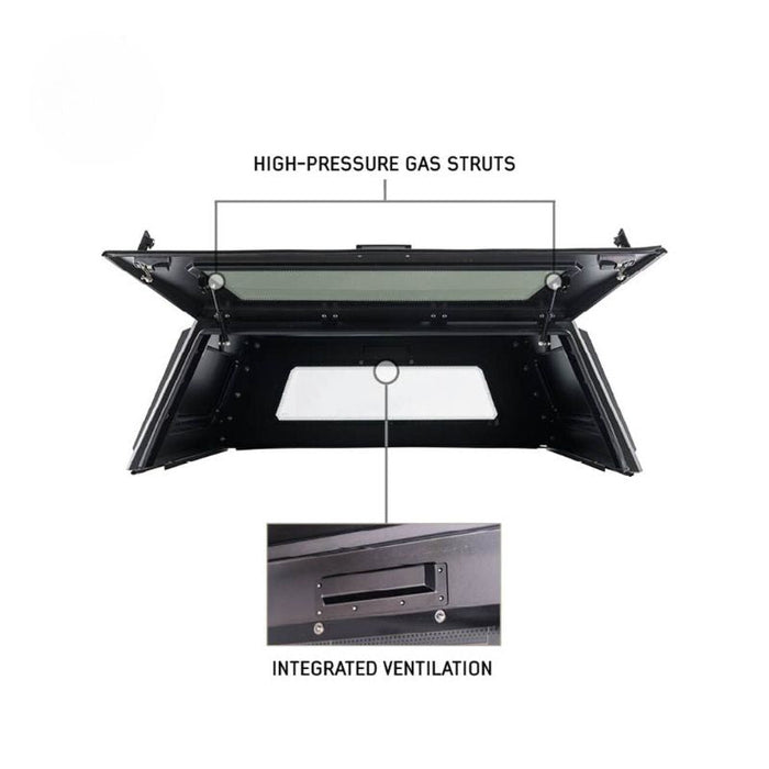 OVS Expedition Truck Caps - Full Wing Doors, Front and Rear Windows & 3rd Brake Light