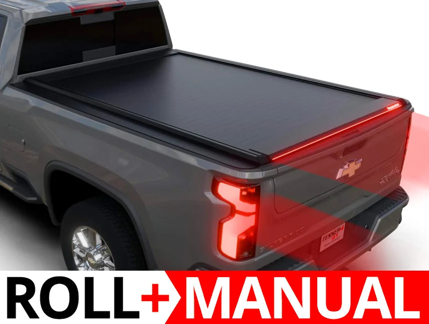Tessera Roll+ Manual Retractable Tonneau Bed Cover For 20-26 GMC/Chevrolet Sierra/Silverado 2500/3500 HD 8'  Bed - 5212062603081