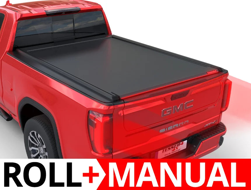 Tessera Roll+ Manual Retractable Tonneau Bed Cover For 19-26 GMC/Chevrolet Sierra/Silverado 1500 6'6"  Bed - 5212062602602