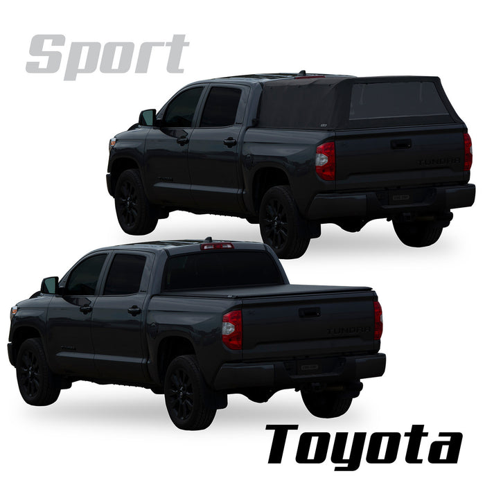 Fas-Top Traveler Sport | 2 in 1 Topper & Tonneau Cover For 2000-2006 Toyota Tundra & 1993-1998 Toyota T-100 8' Bed